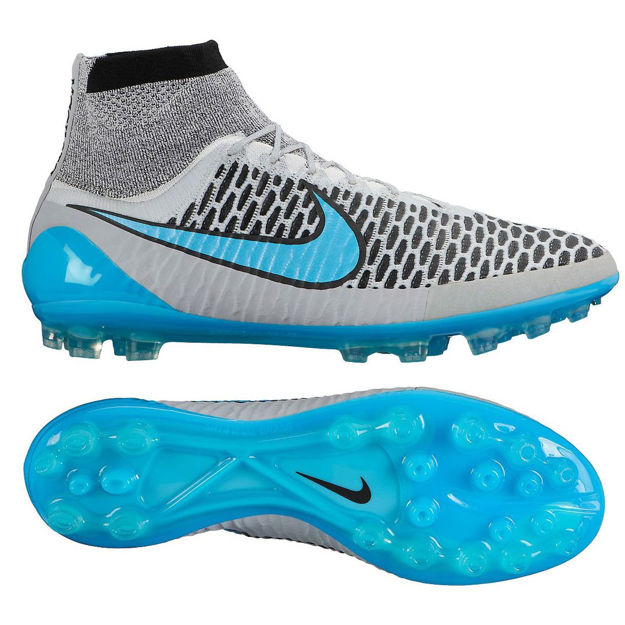 Nike Magista Obra fodboldstøvler - Grå:Blå:Sort -
